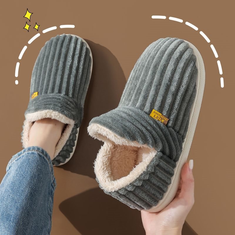 Ursula | Womens Slippers Winter Warm Cotton Back Strap House Slippers