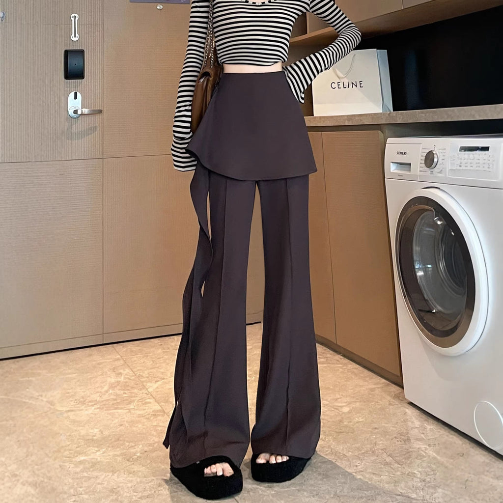 Marlowe | Womens Trousers Flared High Waisted Suit Casual Pants