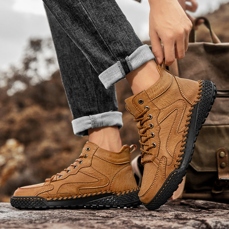 Zeb | Mens Ankle Boots Lace Up High Top Casual Boots - 10