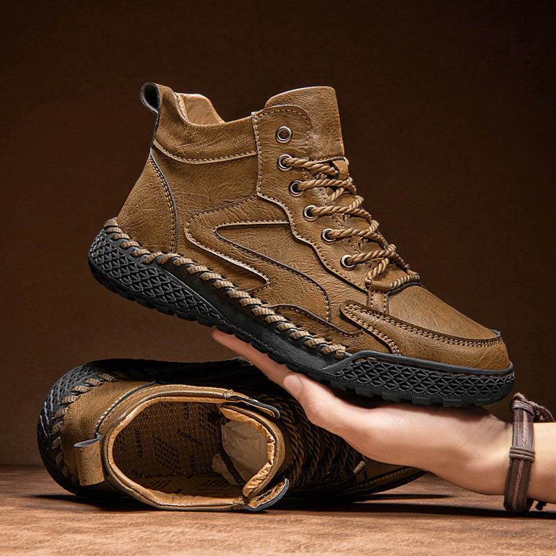Zeb | Mens Ankle Boots Lace Up High Top Casual Boots - 4
