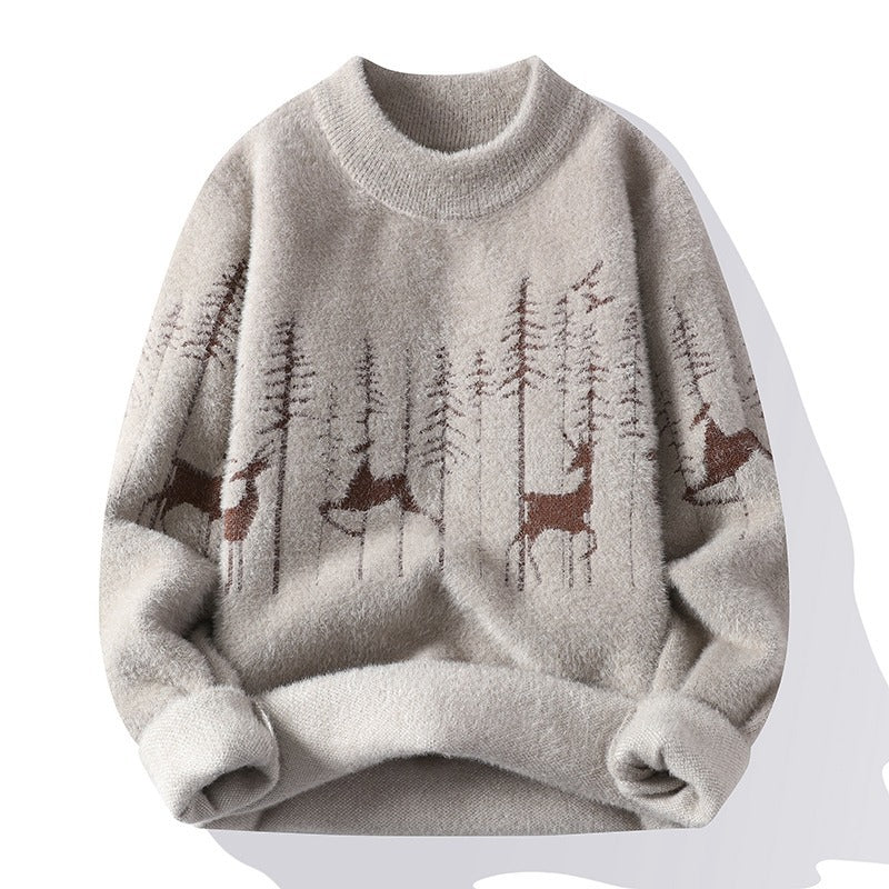 Osric | Mens Knitted Jumper Round Neck Warm Soft Jumper - 1