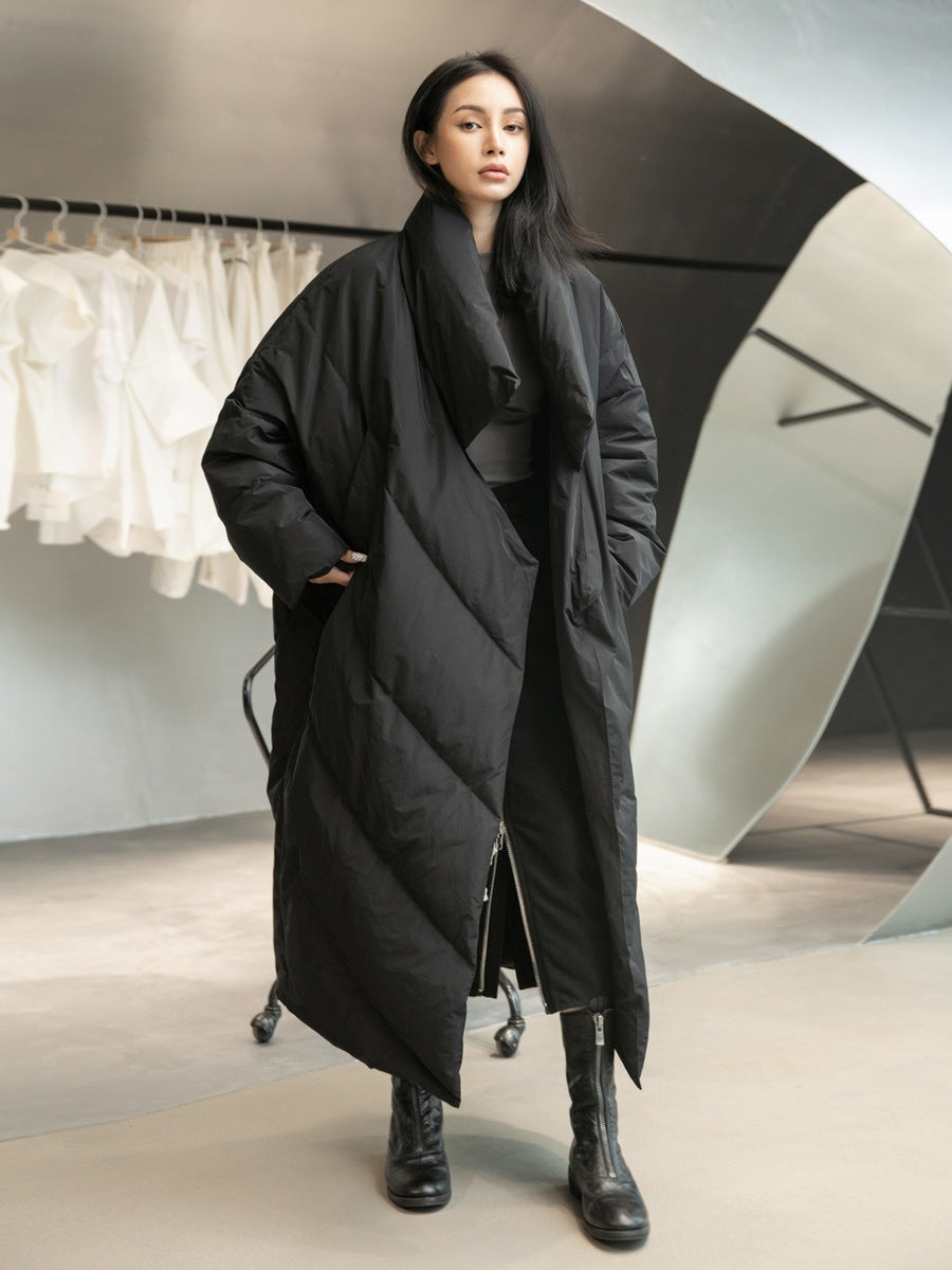 Cordelia | Womens Puffer Coat Longline Duck Down Warm Winter Coat