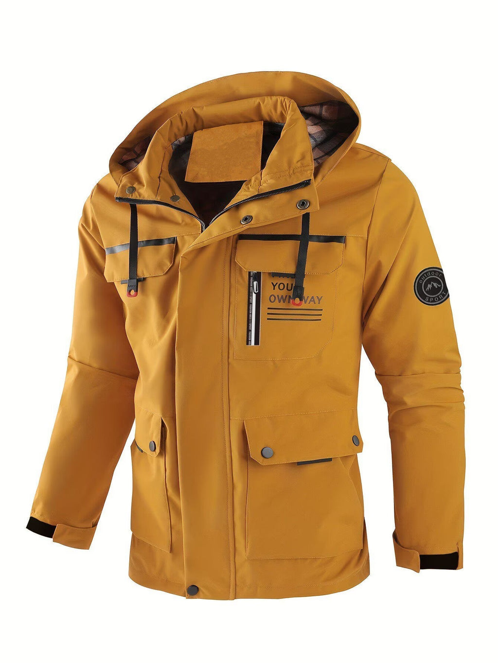 Kaya | Mens Puffer Jacket Plus Size Hooded Padded Warm Winter Coat
