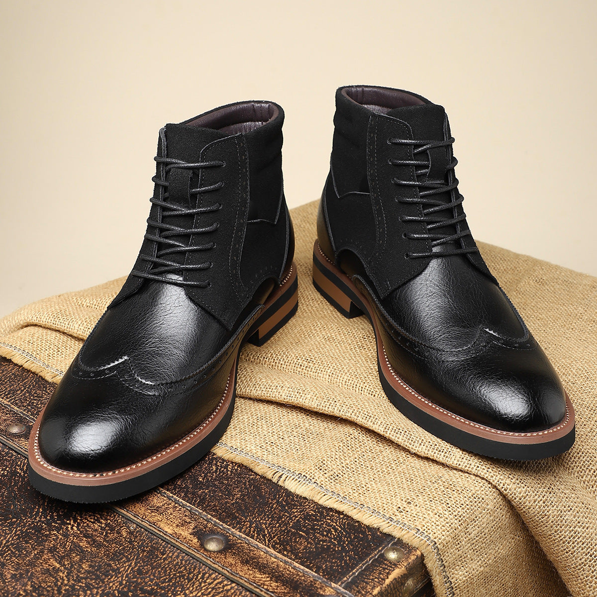 Nikolai | Mens Boots Leather Ankle Boots British Retro Casual Boots - 1