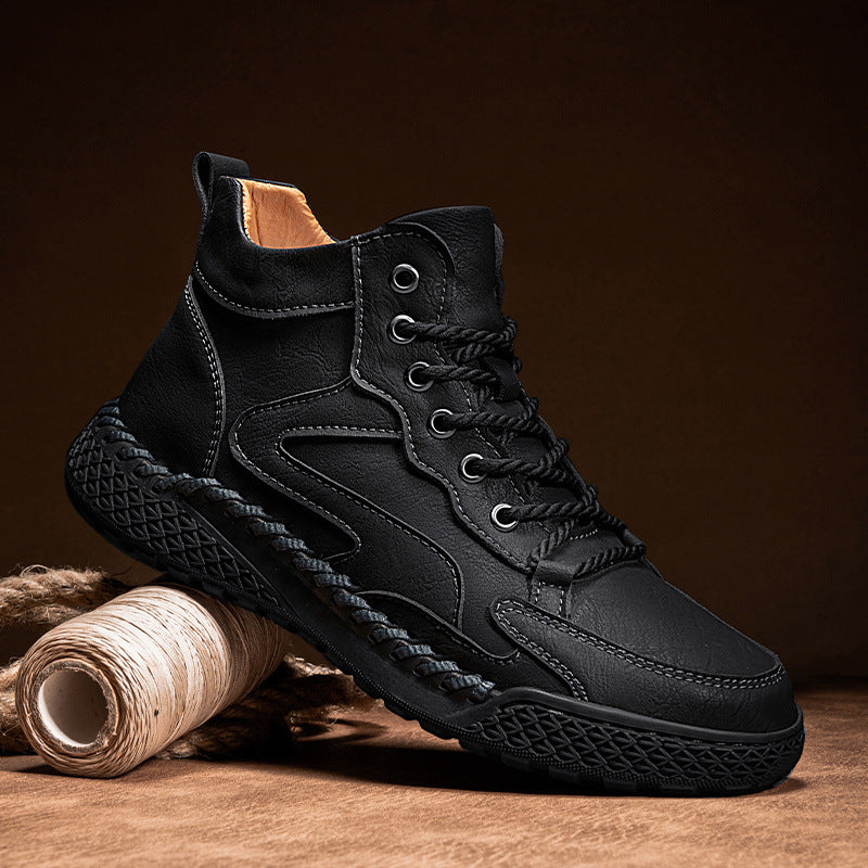 Zeb | Mens Ankle Boots Lace Up High Top Casual Boots - 6