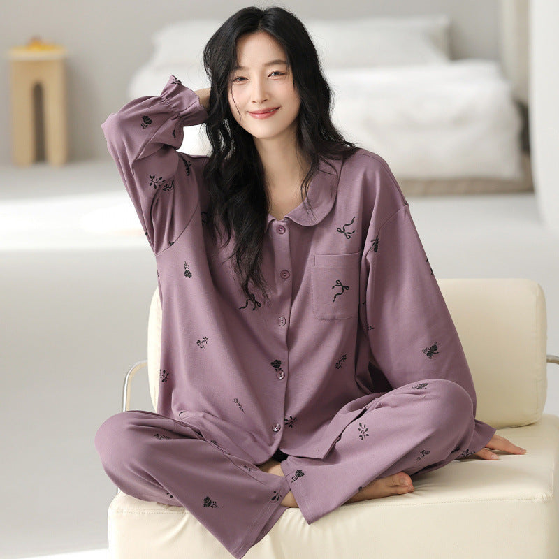 Beatrice | Womens Cotton Long Sleeve Pyjama Set
