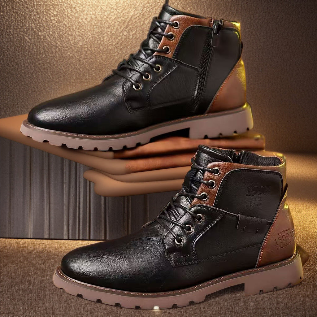 Ulf | Mens Work Boots Ankle Zip Up Desert Boots - 4
