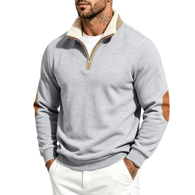 Viggo | Mens Half Zip Fleece Sweatshirt Long Sleeve Top - 9