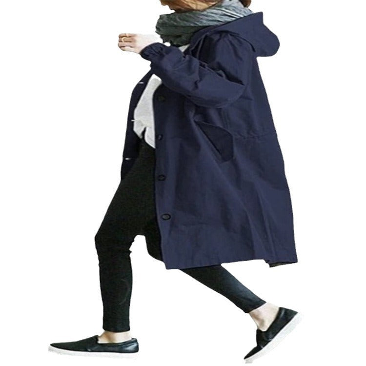 Nadia | Womens Trench Coat Mid Length Windbreaker Belted Longline Coat
