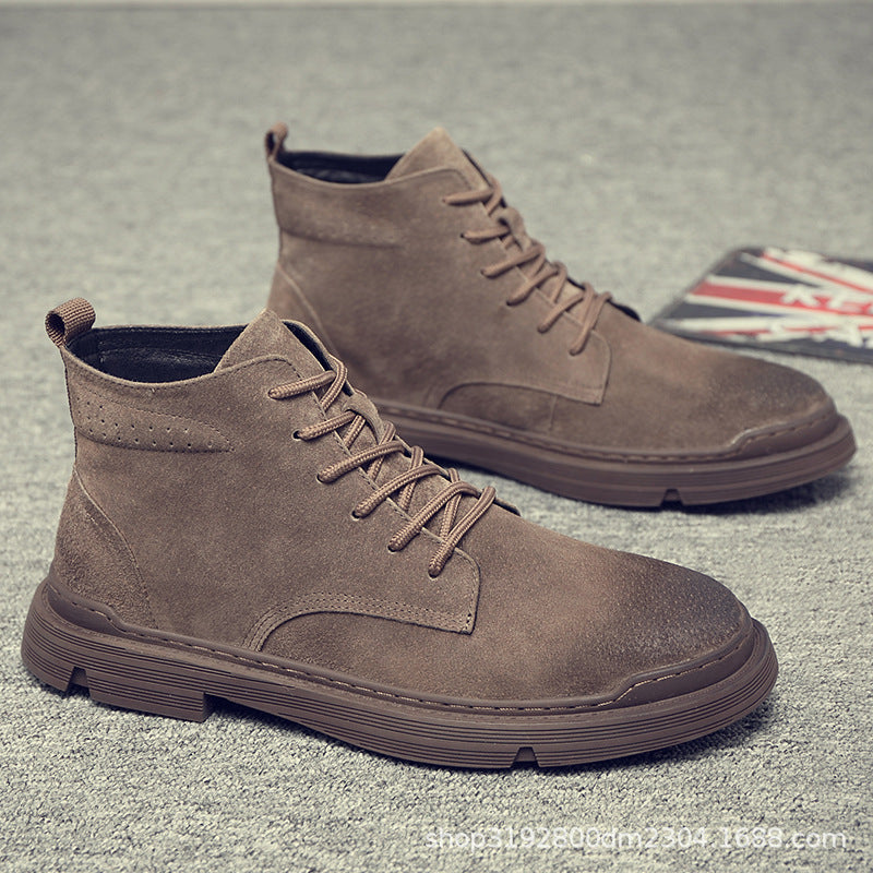 Cormac | Mens Leather Ankle Vintage Lace Up Casual Boots - 1