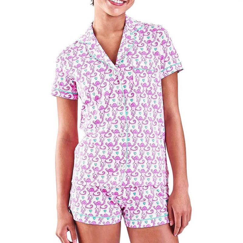 Genevieve | Womens Short Sleeve Cotton Pyjama Set