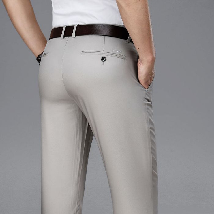 Reuben | Mens Work Straight Leg Business Casual Fleece Lined Trousers - 14