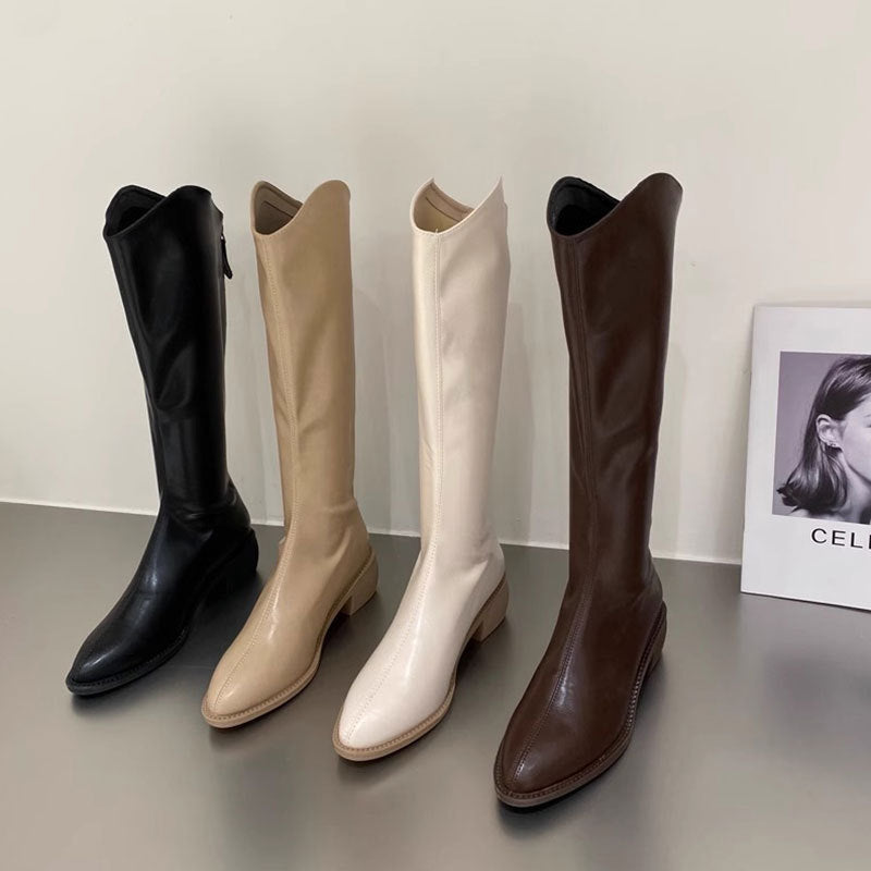 Isolde | Womens Knee High Boots Pointed Toe Winter Boots - 1