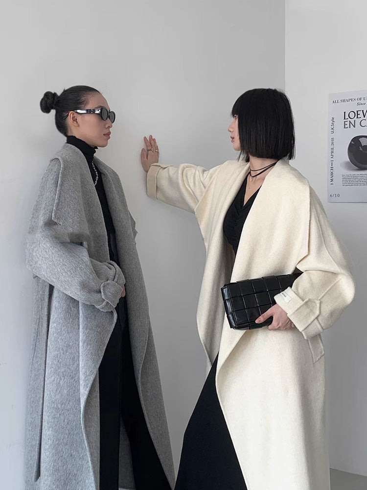Lachlan | Womens Wool Coat Long Belted Winter Overcoat Trench
