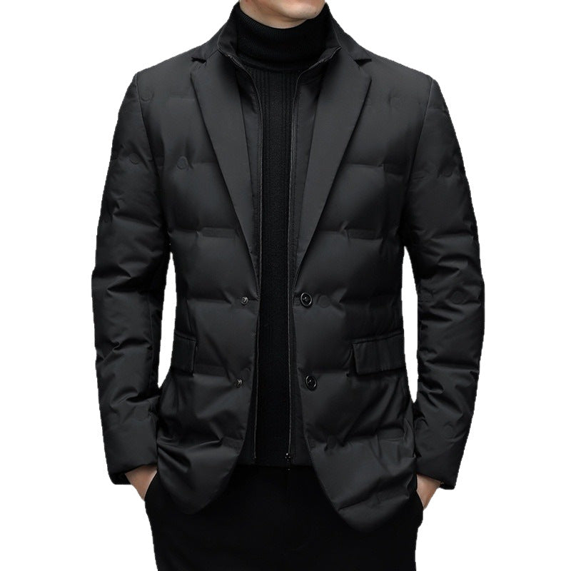 Hugo | Mens Winter Coats Padded Suit Style Detachable Collar Coat - 5
