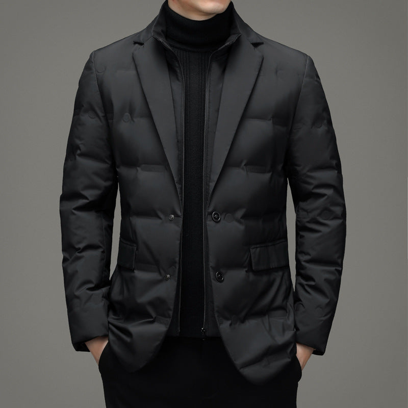Hugo | Mens Winter Coats Padded Suit Style Detachable Collar Coat - 6
