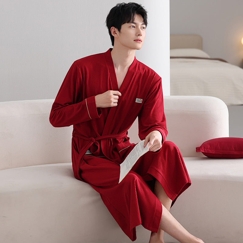 Ambrose | Womens Dressing Gown Cotton Bathrobe Robe Loungewear