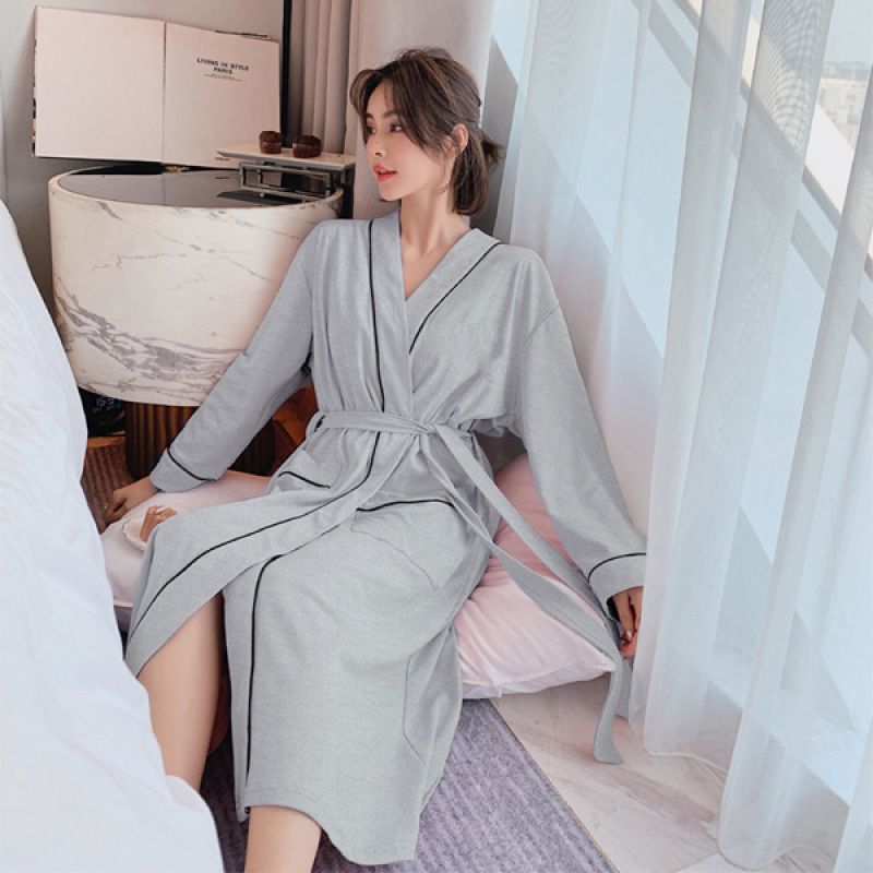 Anders | Womens Dressing Gown Cotton Nightgown Robe Loungewear