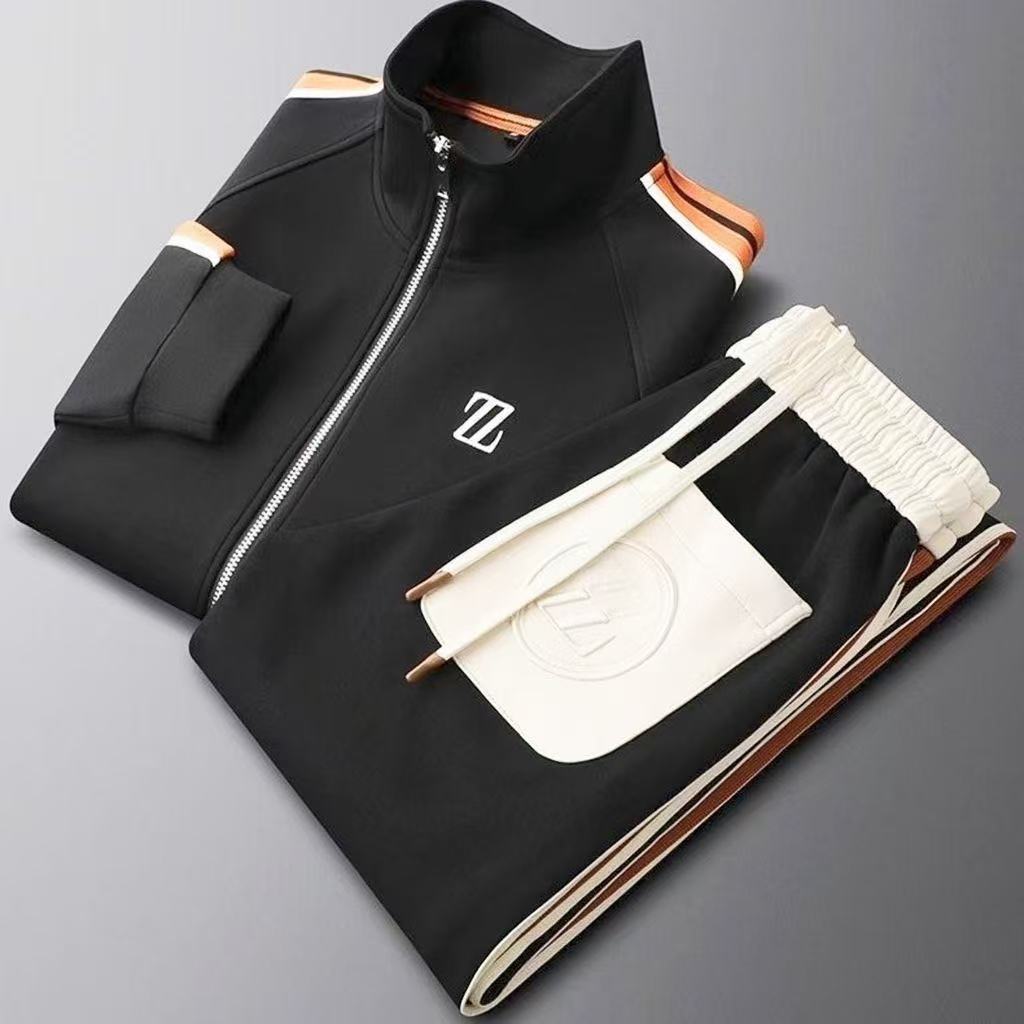 Bexley | Mens Tracksuit Stand Collar Two Piece Set Jacket Joggers