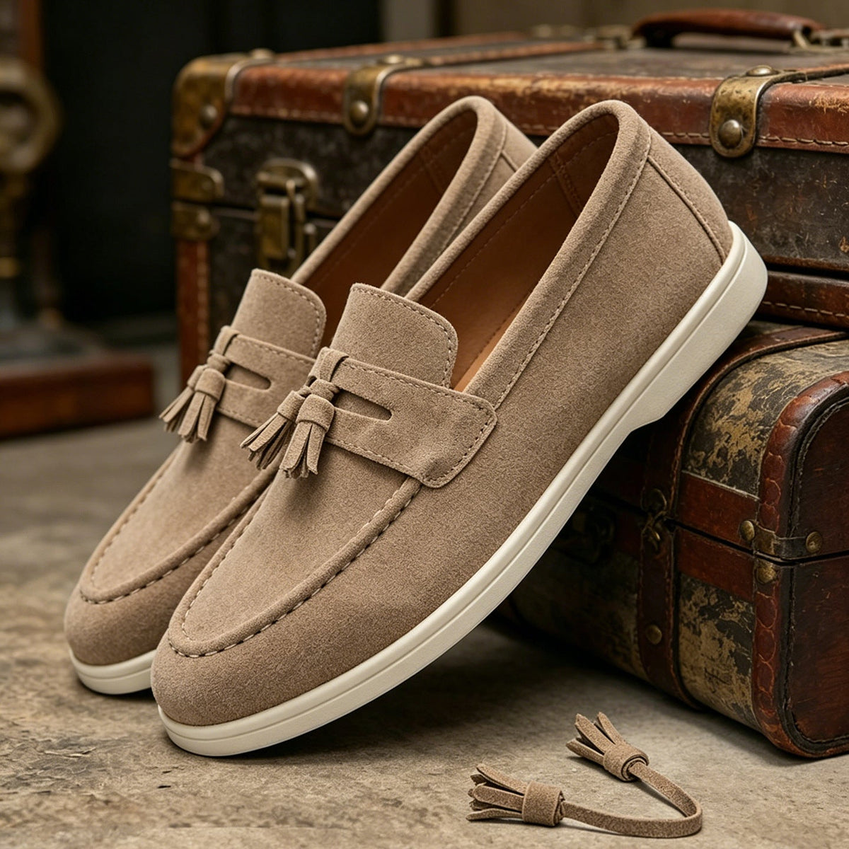 Fabian | Mens Leather Loafers Slip on Driving Casual Shoes - 1