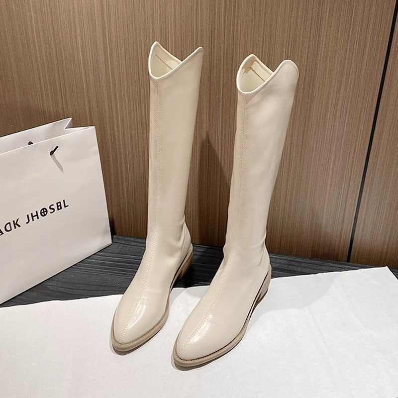 Isolde | Womens Knee High Boots Pointed Toe Winter Boots - 8