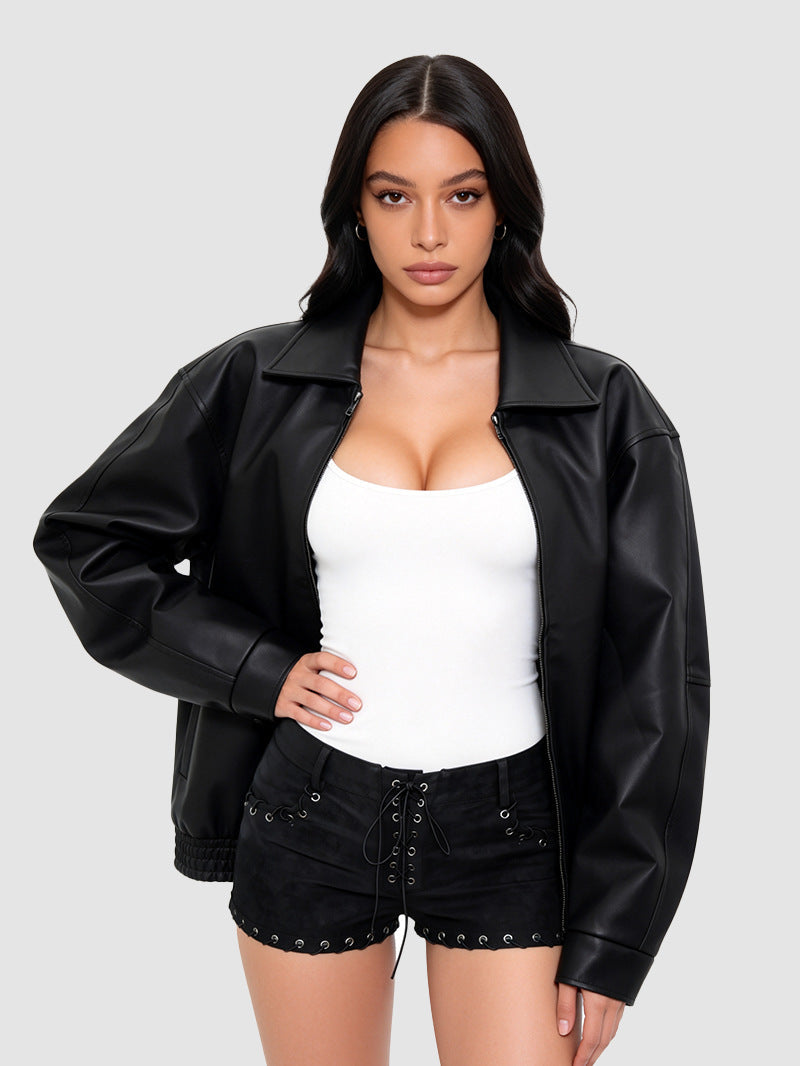 Xander | Mens Faux Leather Biker Motorcycle Street Jacket - 3