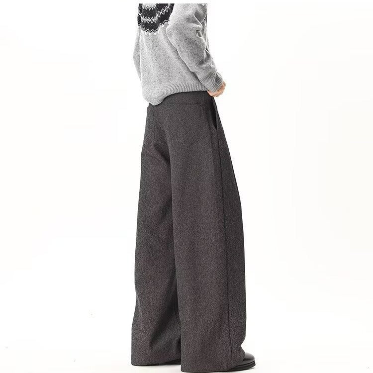 Sylvester | Mens Wide Leg Double Pleated Drape Casual Smart Trousers - 6