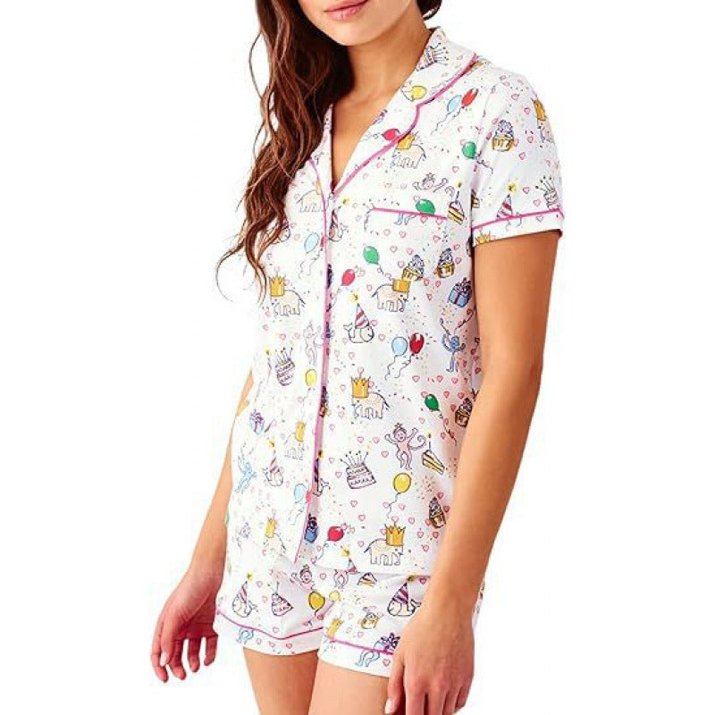 Genevieve | Womens Short Sleeve Cotton Pyjama Set