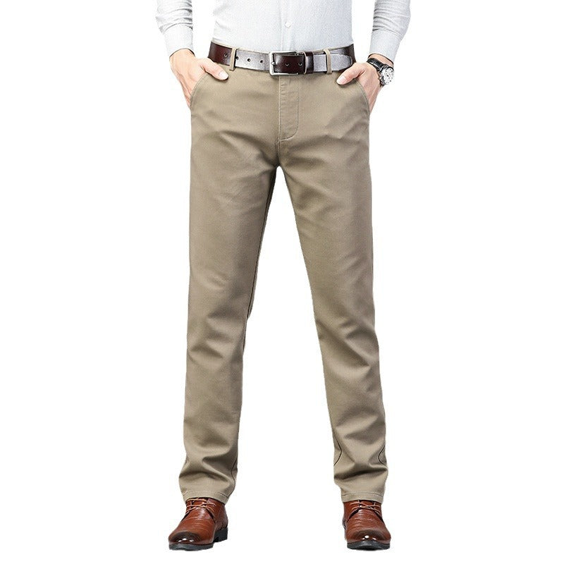 Reuben | Mens Work Straight Leg Business Casual Fleece Lined Trousers - 5