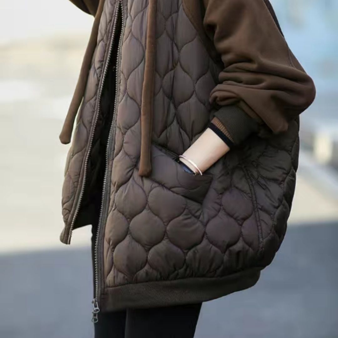 Thaddeus | Womens Puffer Jacket Hooded Down Padded Warm Winter Coat