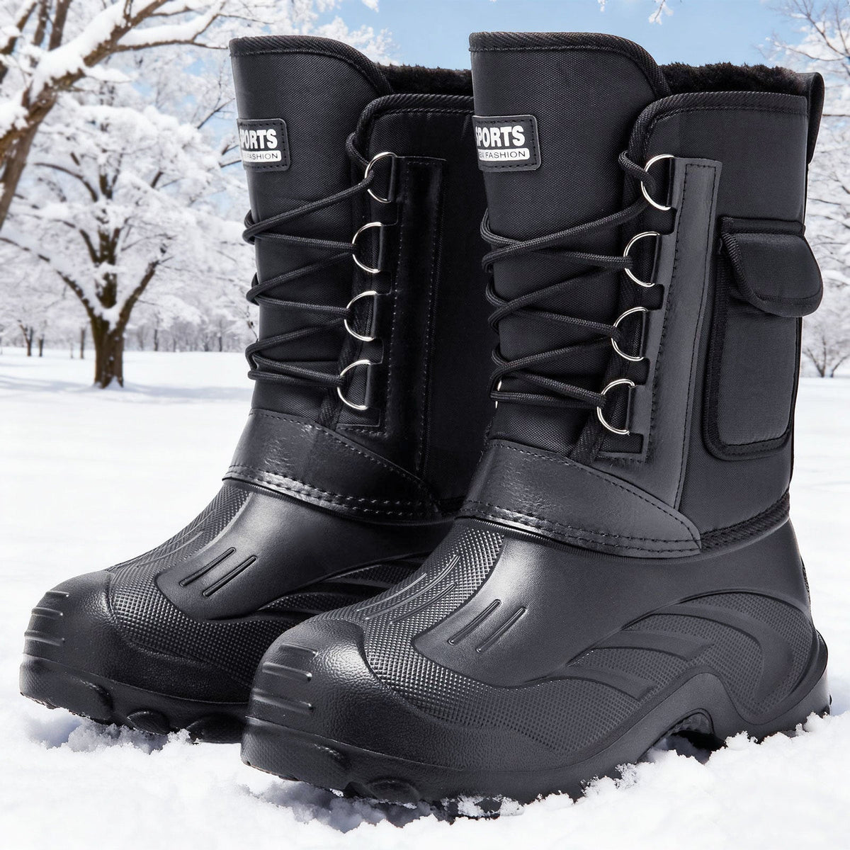 Ferris | Mens Snow Boots Waterproof Fleece Lined Warm Winter Boots