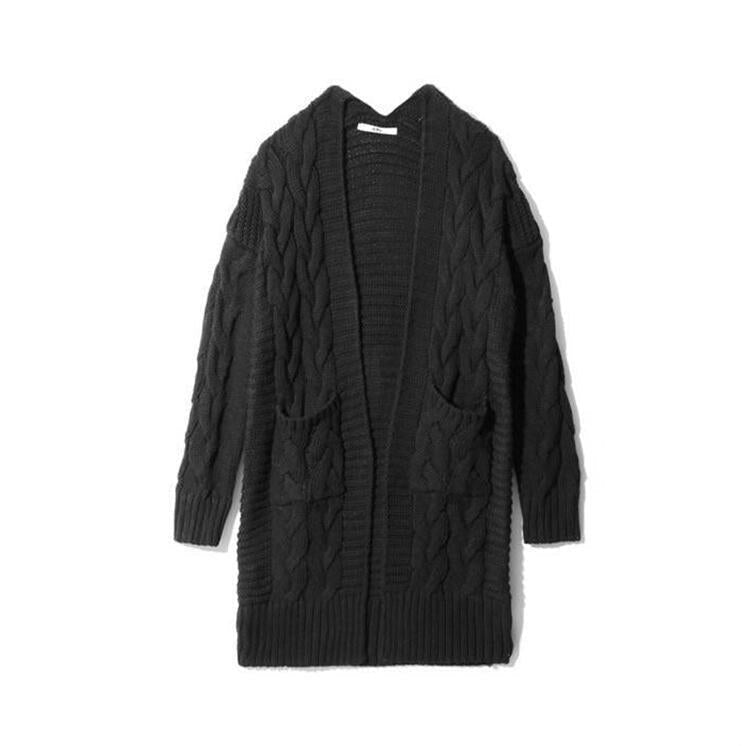 Emmett | Womens Cardigan Knitted Cable Twist Open Front Sweater