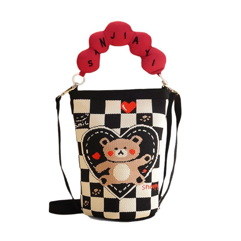 Ulf | Womens Bucket Bag Knitted Crossbody Shoulder Handbag