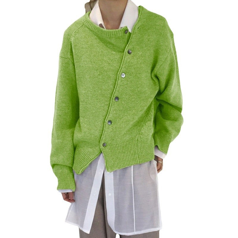Ilse | Womens Cardigan Knitted Button Round Neck Casual Cardigan - 5