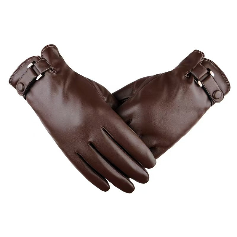 Valentine | Womens Leather Touch Screen Warm Cycling Gloves - 13
