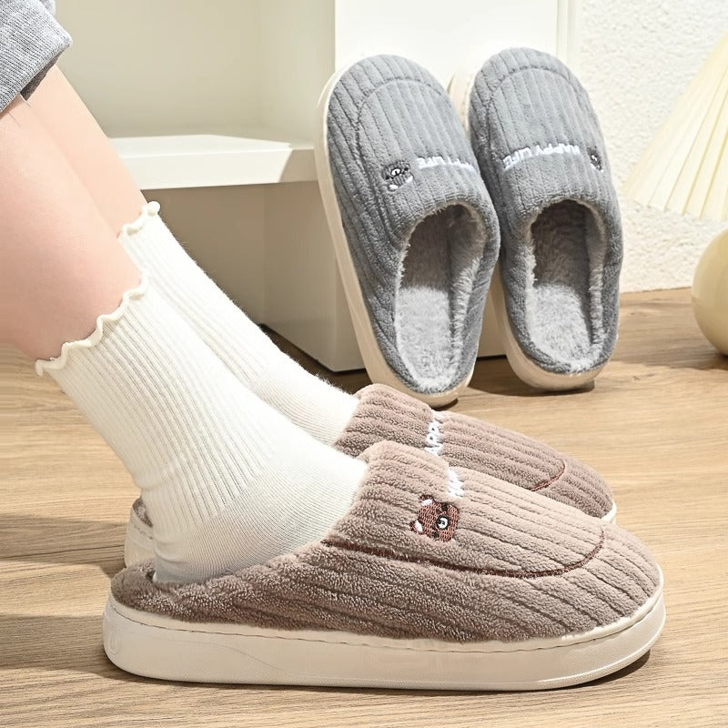 Gwen | Womens Slippers Fluffy Warm Memory Foam House Slippers