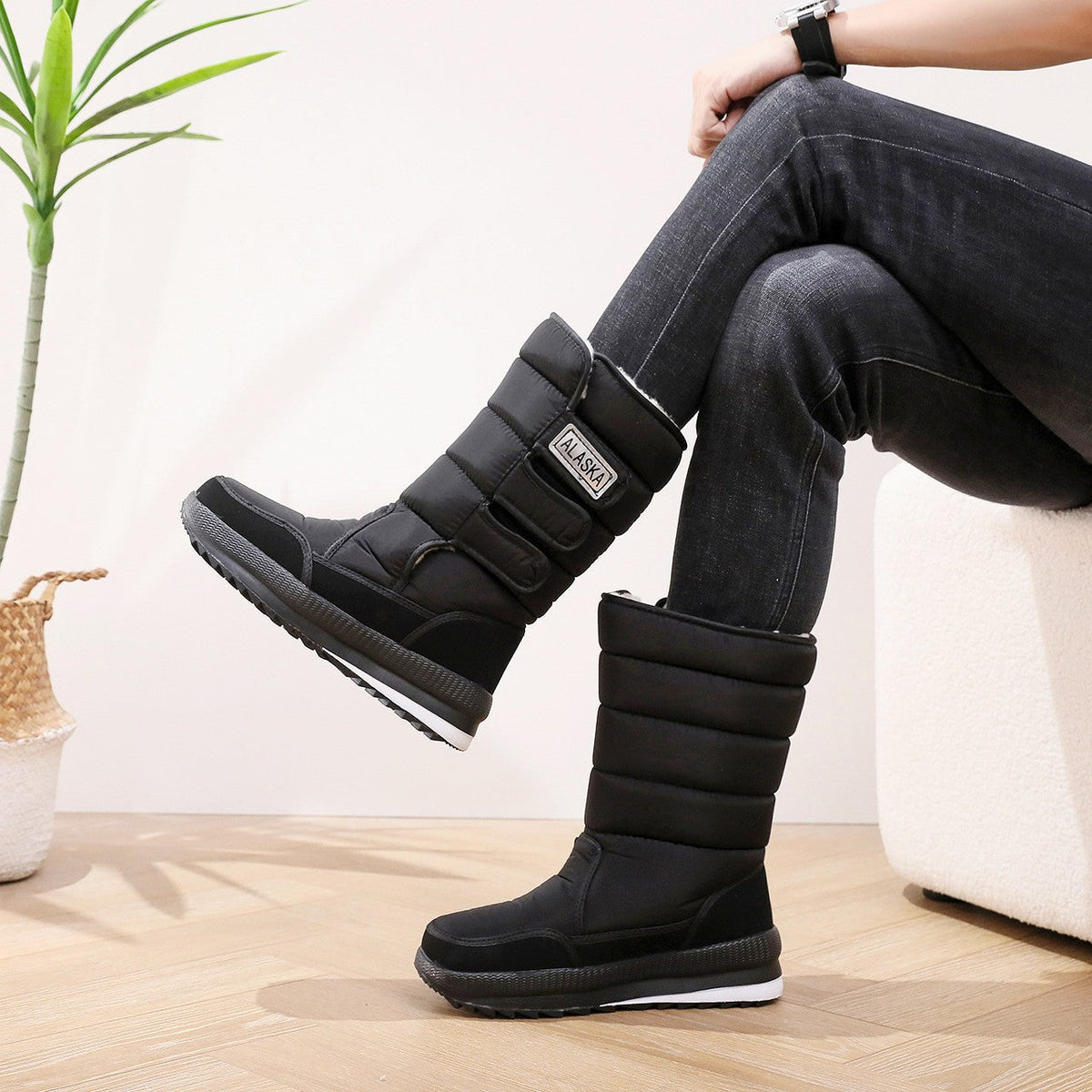 Dexter | Mens Snow Boots Mid Calf Fleece Lined Warm Winter Boots