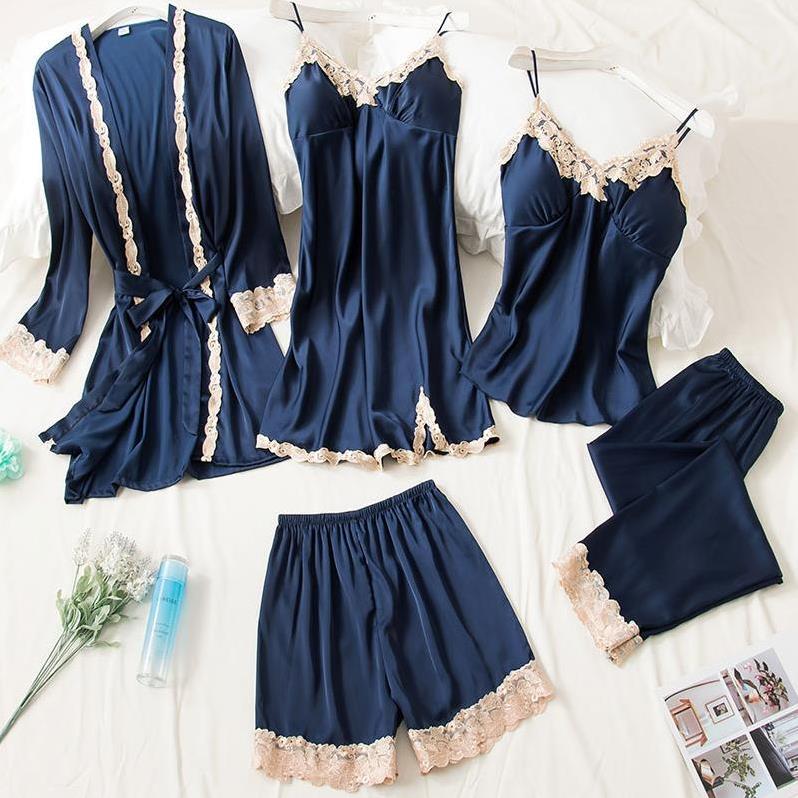 Beatrice | Womens Satin Cami Robe Lounge Set