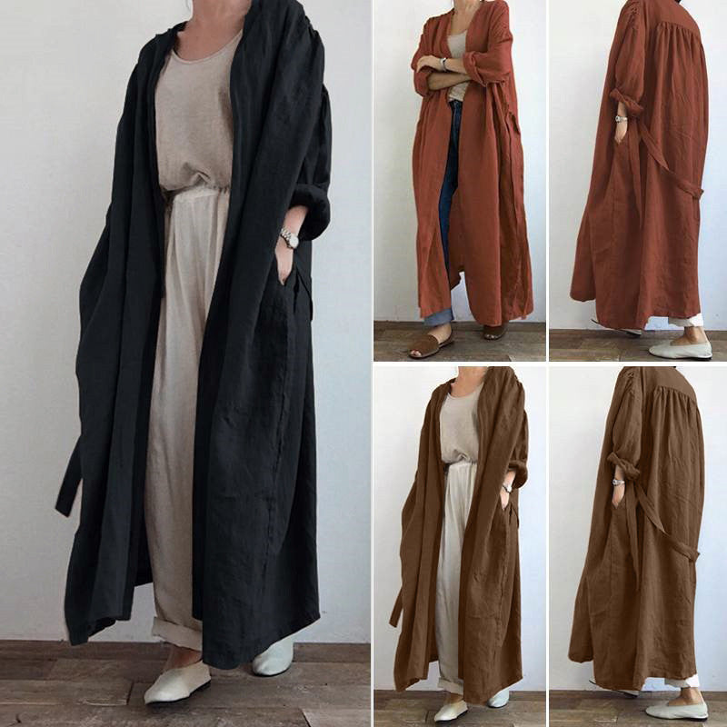 Dexter | Womens Shirt Dress Long Sleeve Longline Belted Midi Dress