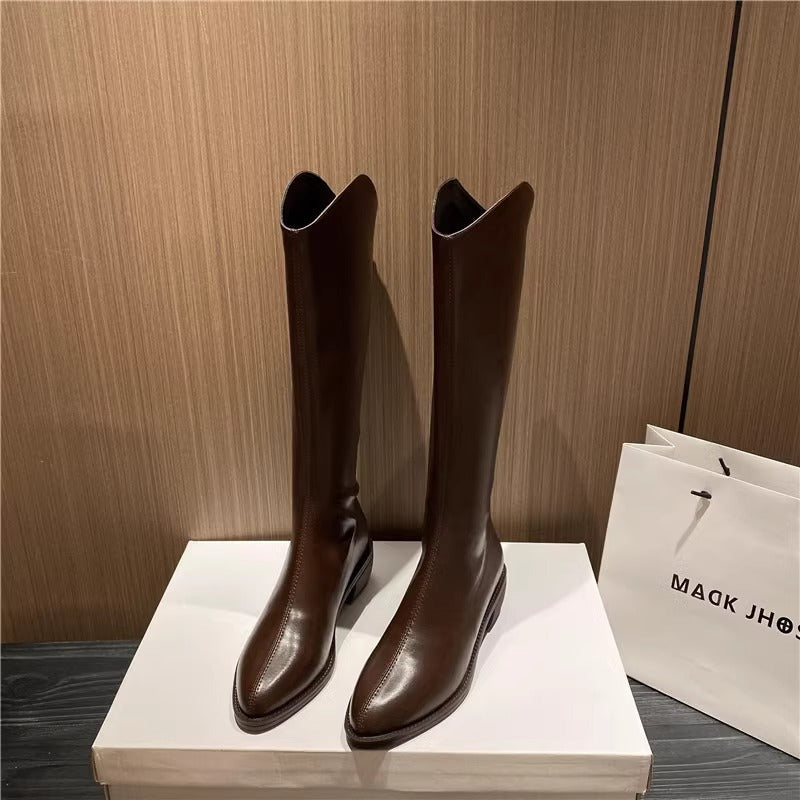 Isolde | Womens Knee High Boots Pointed Toe Winter Boots - 7