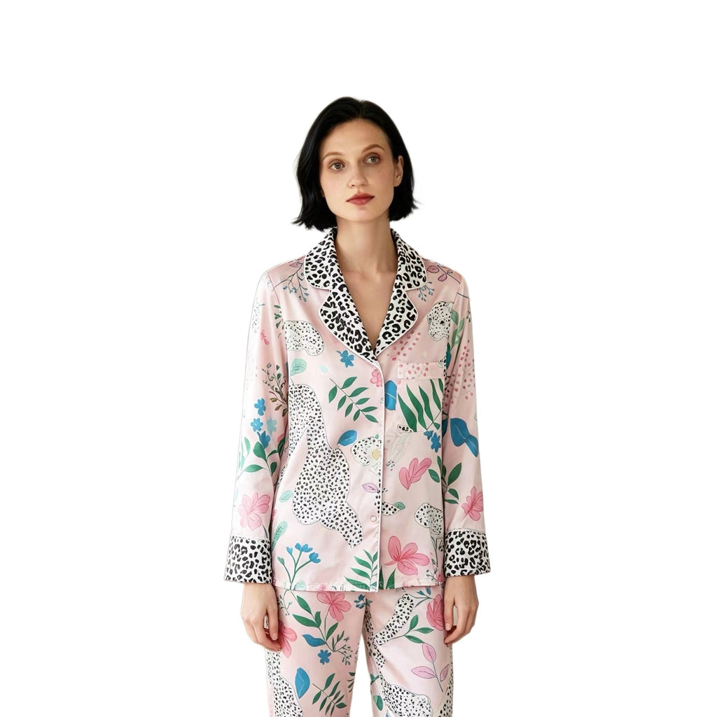 Marlowe | Womens Long Sleeve Satin Pyjama Set