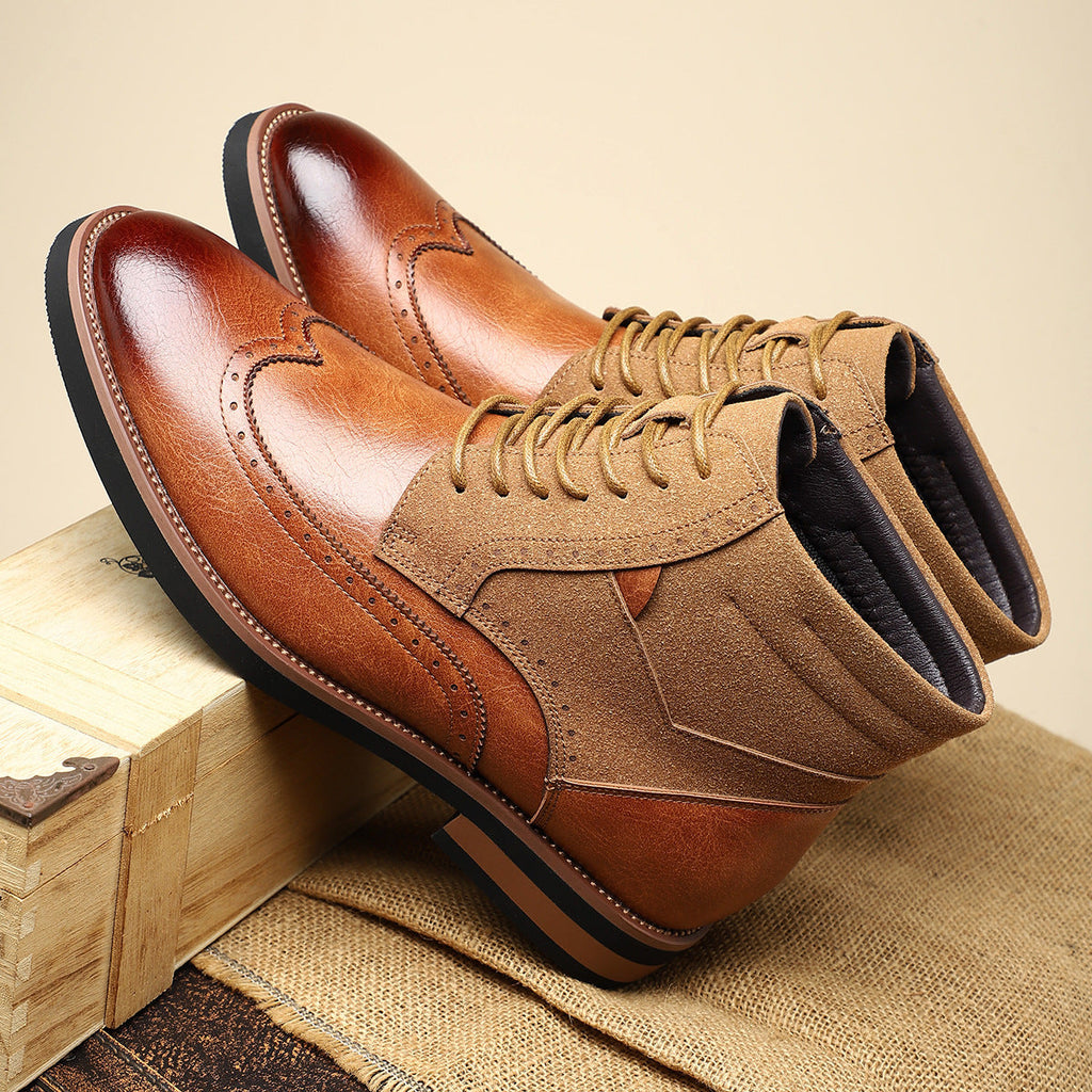 Nikolai | Mens Boots Leather Ankle Boots British Retro Casual Boots - 4
