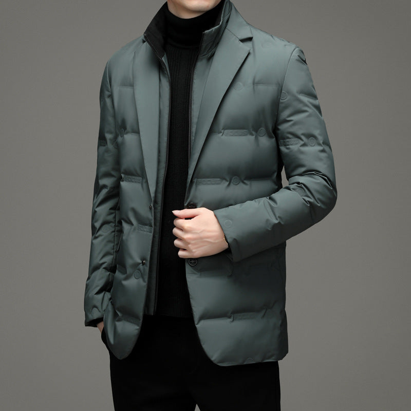Hugo | Mens Winter Coats Padded Suit Style Detachable Collar Coat - 4