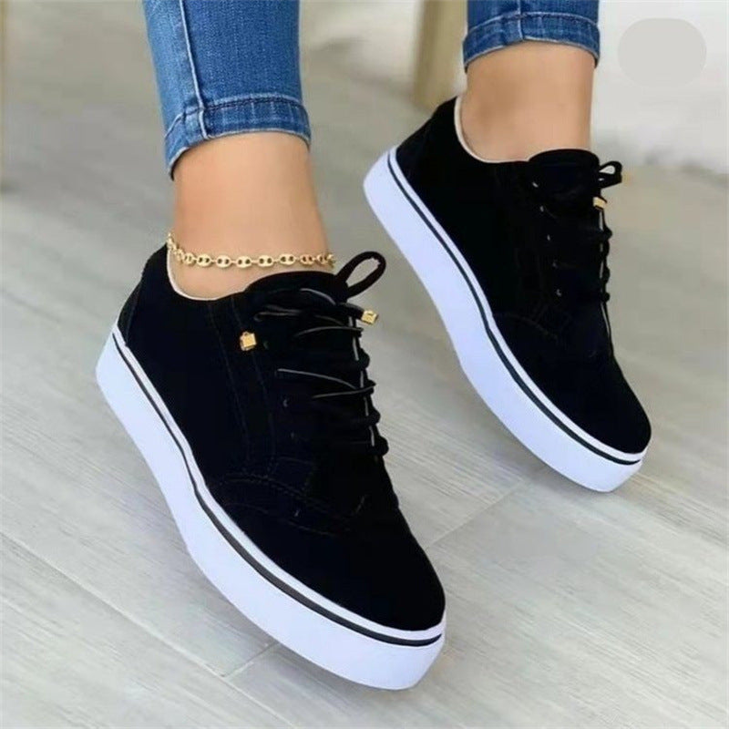 Lavinia | Womens Comfortable Lace Up Casual Flat Round Toe Shoes - 5