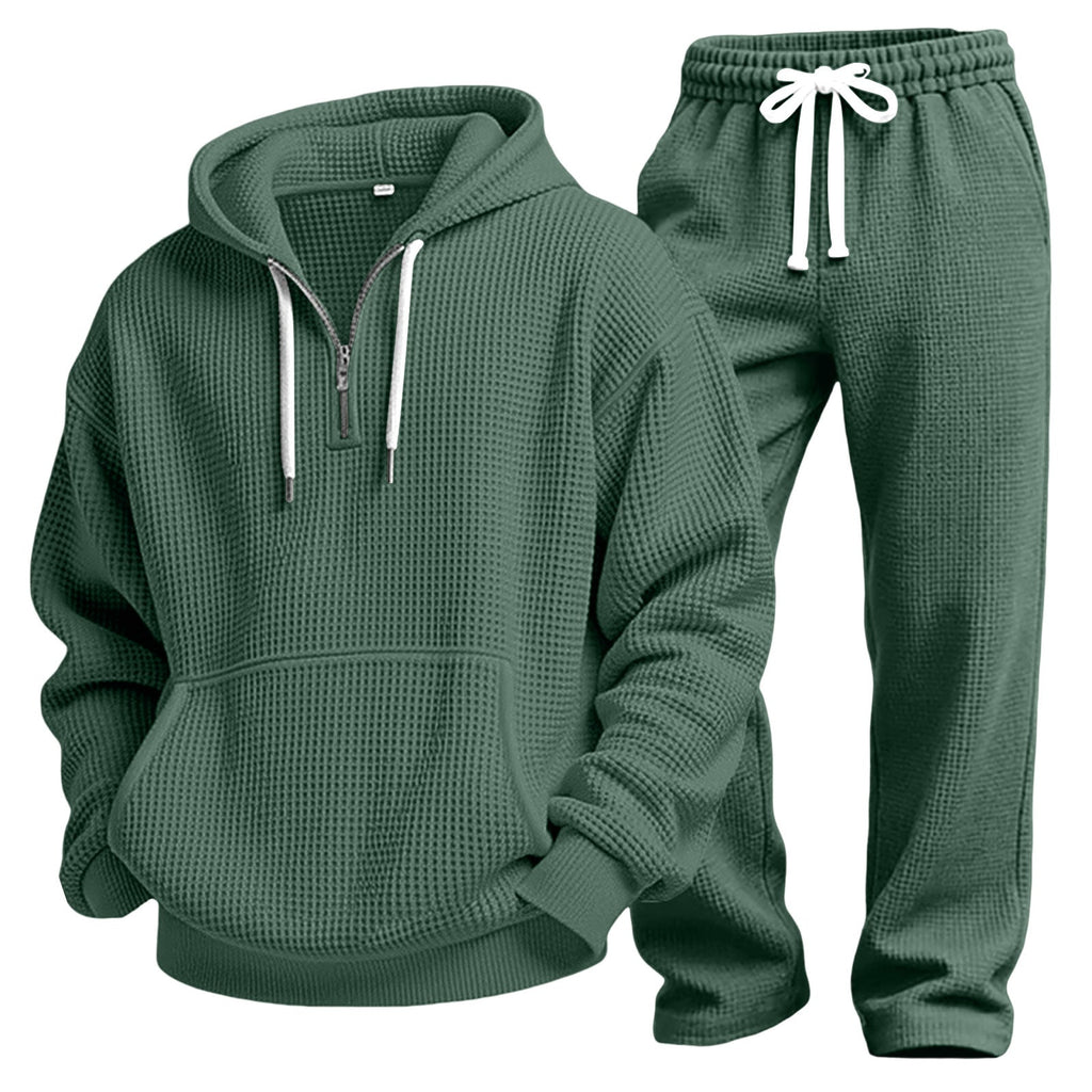 Gulliver | Mens Waffle Knit Casual Sports Versatile Trousers - 1