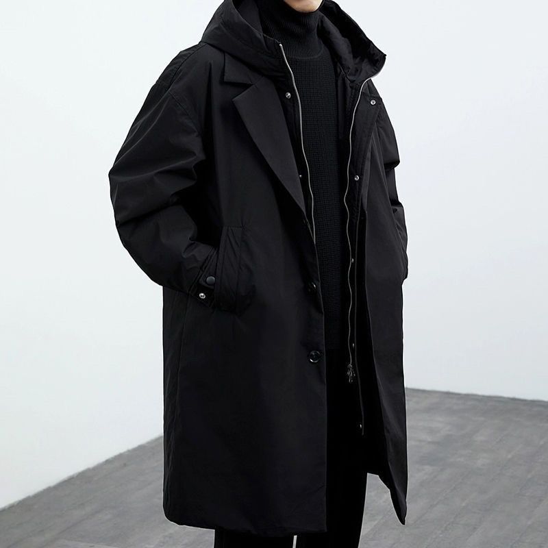 Wilhelmina | Mens Trench Winter Hooded Parka Mid Length Coat - 6