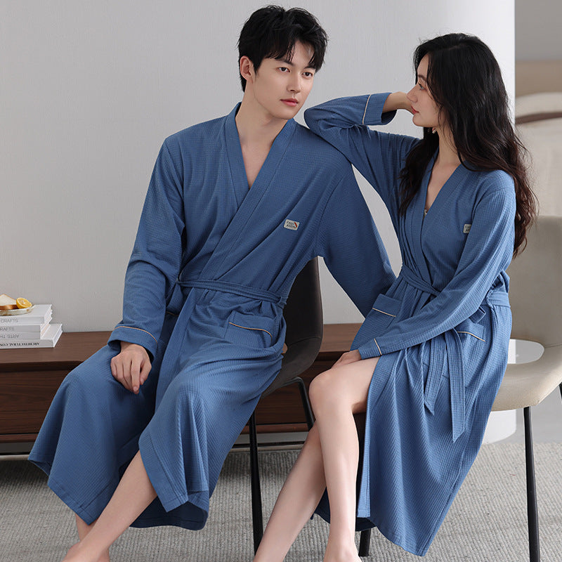 Ambrose | Womens Dressing Gown Cotton Bathrobe Robe Loungewear