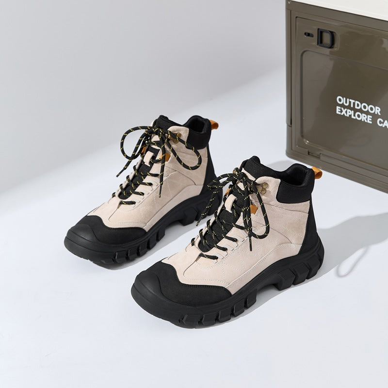 Sawyer | Womens Chunky Platform Lace Up Ankle Combat Boots
