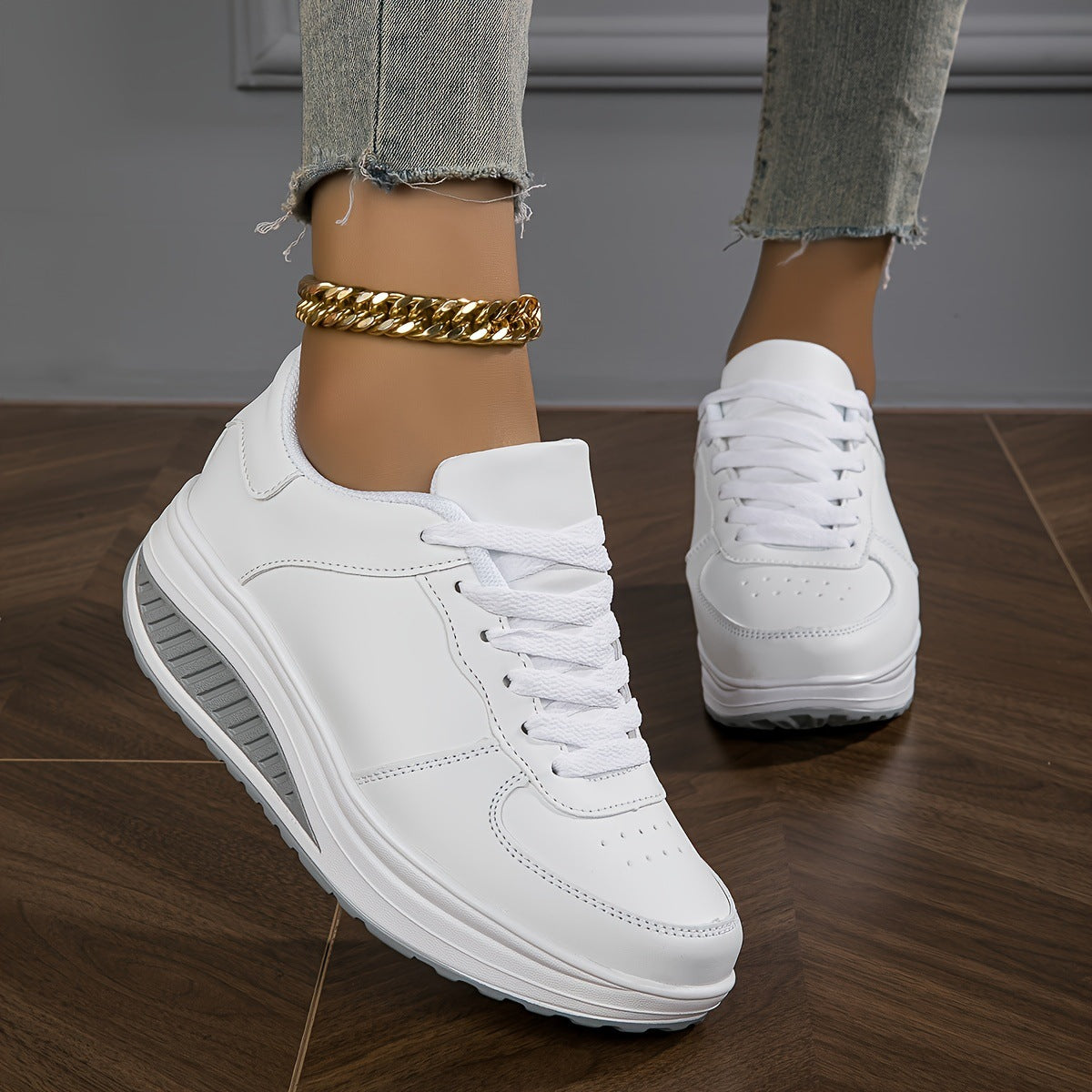 Kaia | Womens Trainers Platform Chunky Lace Up Casual Sneakers