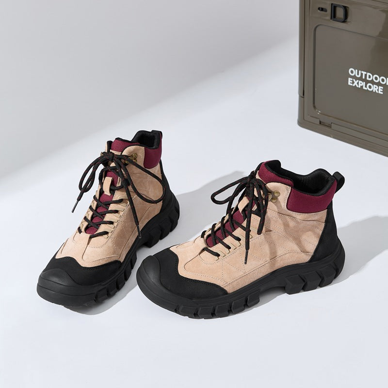 Sawyer | Womens Chunky Platform Lace Up Ankle Combat Boots